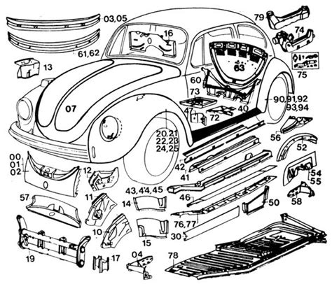 vw bug sheet metal replacement part|aftermarket vw bug body parts.